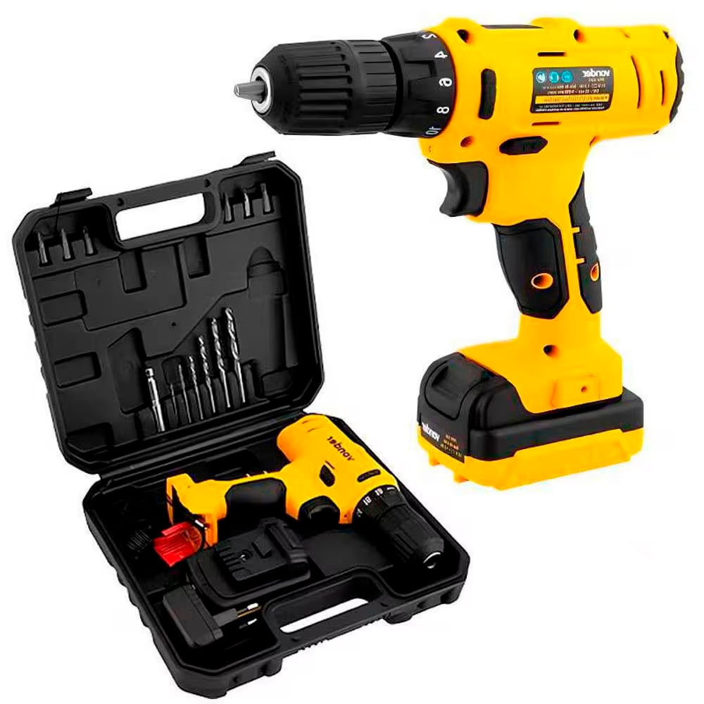 Parafusadeira e Furadeira Pfv120 a Bateria 12v  com Carregador Bivolt e Maleta Vonder 65682_0